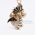 Novelty 3D Animal Key Chain Innovative Rhinestone Dragon Keychain Keychain for the Keys Creative Keyring