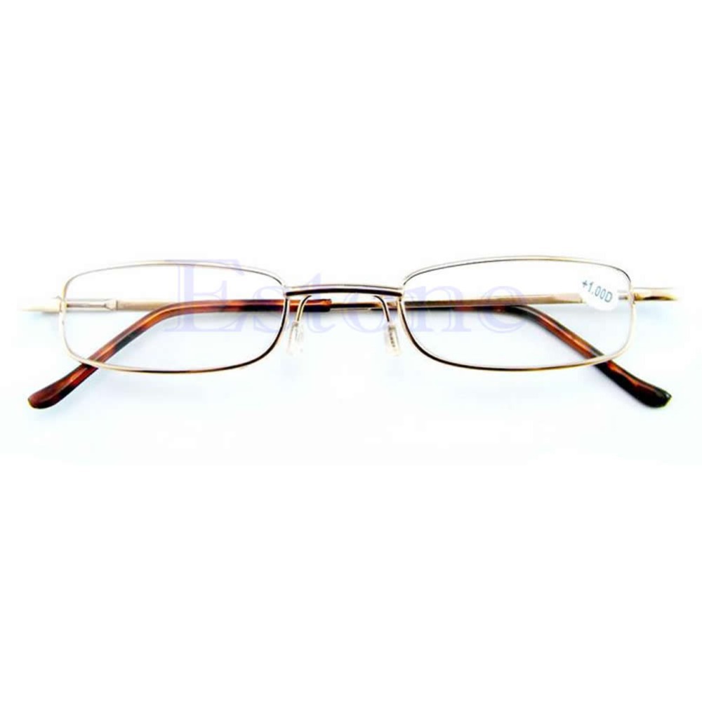 U119 Free Shipping New Alloy Comfy Reading Glasses Container Presbyopia 1.0 1.5 2.0 2.5 3.0 Diopter
