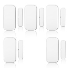 5Pcs High quality 433 MHZ Wireless Home Security Door Window Sensor Detector with Battery for GSM PSTN Alarm System