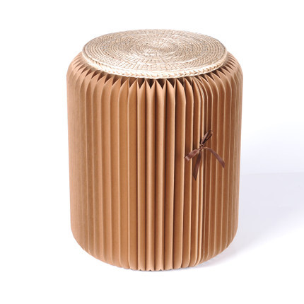 Creative Corrugated Paper Folding Stool Kraft Paper Creative Corrugated Paper Folding Stool Kraft Paper