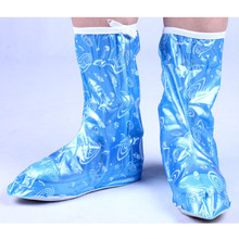 1 Pair reusable shoe covers Waterproof shose Cover Men Cycle Rain Boots Flat Slip-resistant Overshoes Rain Gear dust mop slipper
