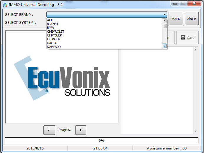 Ecuvonix 3,2 иммо universal декодирования 3,2 удалить IMMO код ECU по e-mail