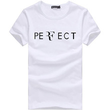 Roger Federer perfect logo t shirt 100 combed cotton RF Tennis t shirt New men short