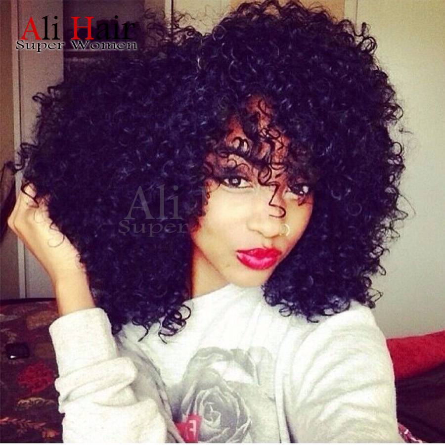 New High Density kanekalon Kinky Curly Synthetic Hair Wig Heat Resistant Hair Fiber Synthetic Lace Front Wigs For Black Women