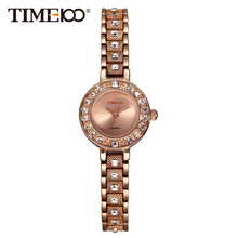 TIME100 Fashion Luxury Women Quartz Watch Diamond Dial Gold Alloy Strap Ladies Bracelet Wrist Watches For Women relogio feminino