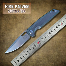 2015 nueva RK1502 S35VN de acero plegable del cuchillo TC4 mango del cuchillo de supervivencia exterior bolsillo que acampa táctico cuchillo personalizado envío gratis