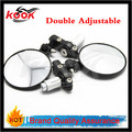 Black Motorcycle Mirror CNC Aluminum 3 Round 7 8 Handle Bar End Foldable Side Mirrors