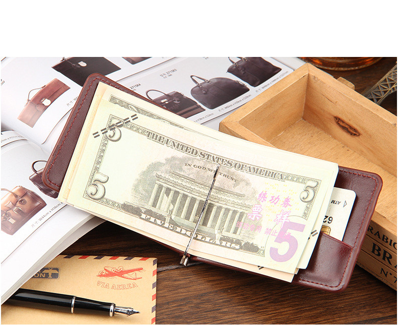 2015 New Arrival Wallet Leather Men, Men\'s Coin Bag Clip, Fashion Dollar Solid Thin Wallet Card Holder Purse Travel Case Men Purse (13)