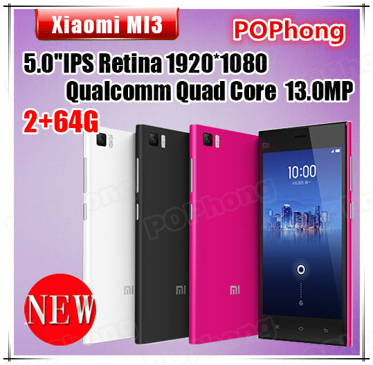 Original Xiaomi Mi3 M3 Quad Core Smartphone 2G RAM 64GB ROM 5 0 inch 1920 1080