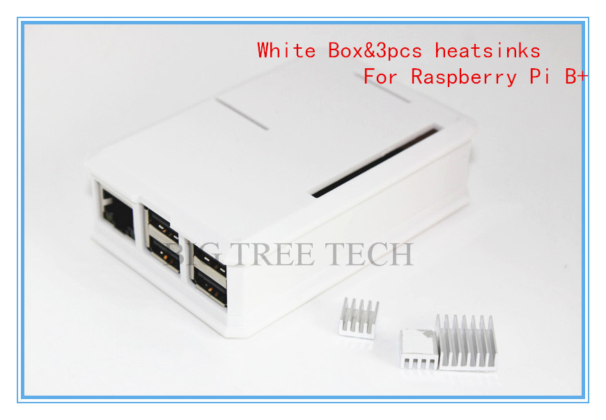 Raspberry Pi 3 B+ Case 512 Rev3 Box Case Shell Raspberry Pi B+ Acrylic Shell Latest Box White Color with 3pcs heatsinks