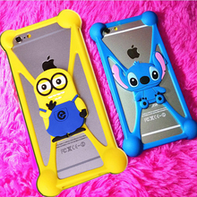 Universal Anti-Shock Silicone Phone Bag Case For ZTE Blade L370 Cartoon Cover for All Mobile Phone 3.7 ~ 6.0 inch