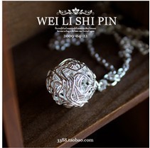 Free Shipping $10 (mix order) 2013 Fashion Accessories Sphere Necklace Fashion Necklace Knitted Sepak Takraw  Jewelry