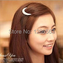 Newest Crystal Moon Rhinestone Hair Accessories For Women Hair Clips For Girls Headdress Hairpin Clamps HB144