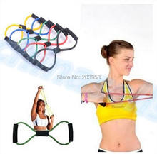 hot Fitness Resistance Exercise Bands Tubes Practical Elastic Training Rope Yoga 8 Pull Rope Pilates ABS