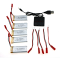 5x 3 7V 800mah battery 5in1 Charger For JJRC H12C H12 V636 V686 V686G V686J V686K