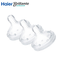 Haier Brillante 3PCS BPA Free Slow Medium Fast Variable Folw Liquid Silicone Natural Soft Nipple Pacifier