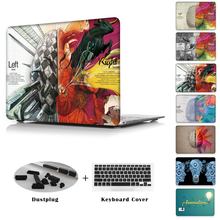 Fashion cool Head Left brain unique printed Case For Apple MacBook Pro 13 15 with Retina Mac Air 11.6 12 13.3 inch cover shell