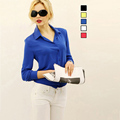 2016 New Fashion Chiffon Casual Blouse Shirts vetement femme Tops Clothing Women Lady Beauty Sleeve High