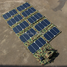 High Quality 64W 21V /5V Solar Charger Foldable Solar Panel Outdoor Waterproof Charger For iphone/Laptop/Poewr Bank FreeShipping