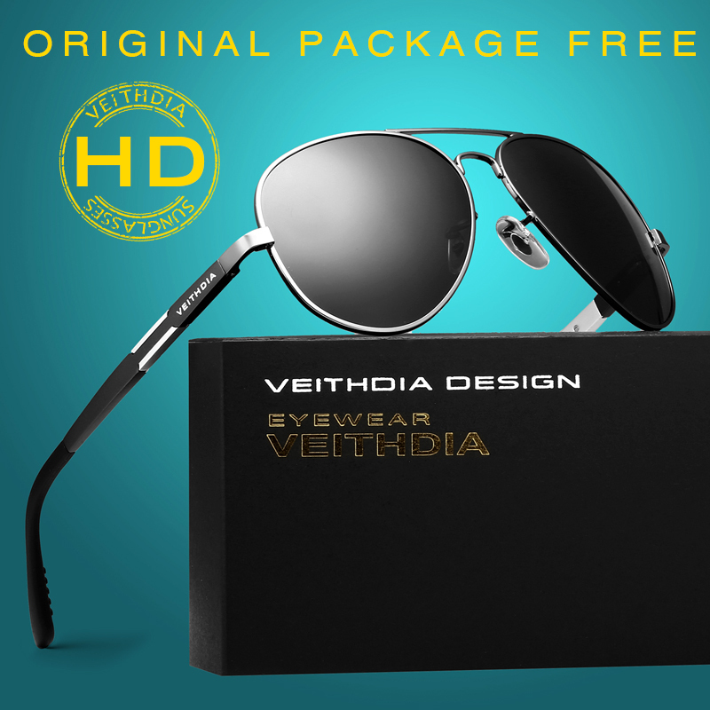 Veithdia Aluminum Magnesium Happy Freedom Sunglasses 4 Colors Polarized Men Sunglass Accessories Oculos De Sol Feminino