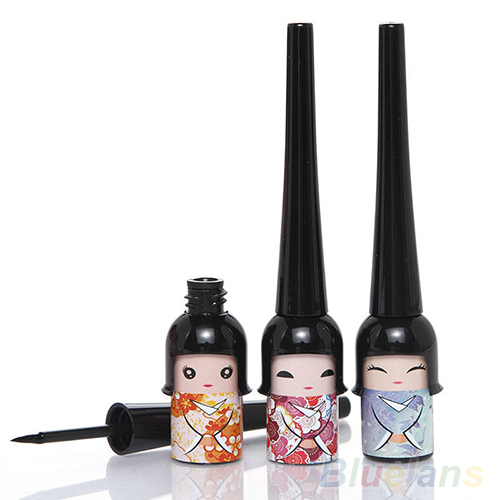Black Waterproof Cute Doll Eyeliner Liquid Pen Makeup Cosmetic Eye Liner 4DYV
