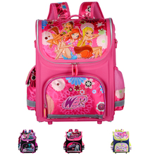 Orthopedic Children School Bags For Girls New 2016 Kids Backpack Monster High WINX Book Bag Princess Schoolbags Mochila Escolar