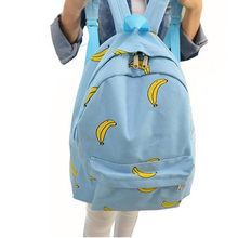 Cute Girl Banana Pattern Printing Women Backpacks Traveling Outdoor Pratical School Bags Unique Fashion Canvas Backpack