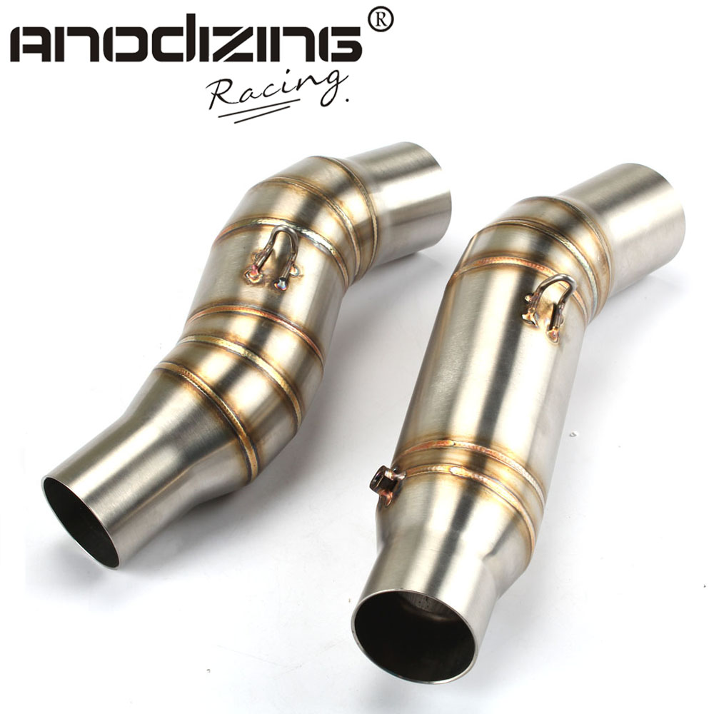 font b Motorcycle b font font b Exhaust b font Mid Pipe Round Muffler for