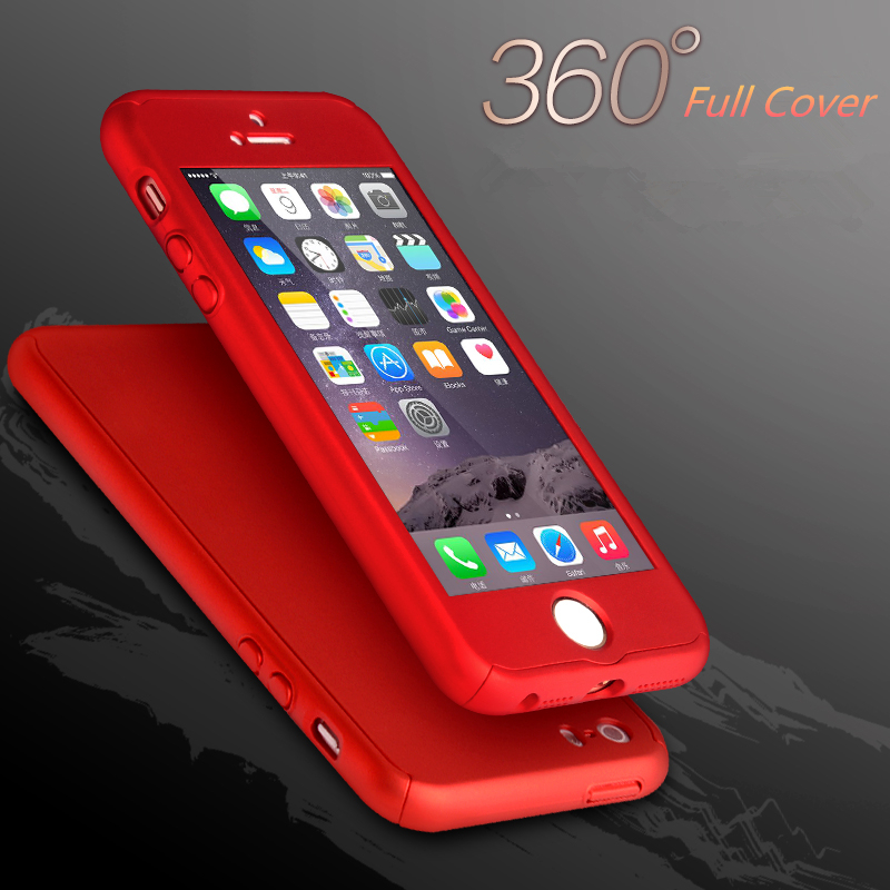 I6S 6 Плюс 360 Градусов Полный Защитный Чехол Для iPhone 5 5S SE/6 6 S Plus Телефон Мешки Для iphone 5se Задняя Крышка