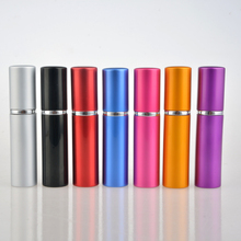 1 Piece 5ML Mini Portable For Traveler Metal Refillable Perfume Bottle With Spray&Empty Cosmetic Containers For Free Shipping