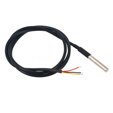 New 1pcs DS18B20 Chip Water Waterproof Probe Copper Wire Temperature Thermistor Temp Sensor Stainless Steel Tube