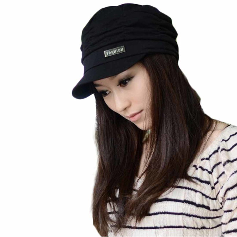 Amazing Fashion Bouffancy Women Army Military Cap Flat Top Hat Student Hat Vintage Navy Hat