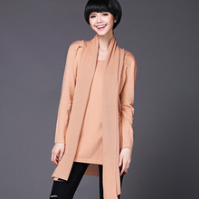 Fashion New Long and the wind in autumn and winter phoenix size women’s sweater shawl collar coat female color