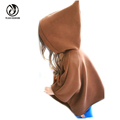 Yejia Fashion 2016 New Autumn Girl Loose Magic Hooded Cloak Coat Coffee Color Batwing Sleeve Casual