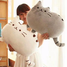 Kawaii Brinquedos New Cat Pusheen Pillow With Zipper Only Skin Without PP Cotton Biscuits Kids Toys Big Cushion Pillows For Kids