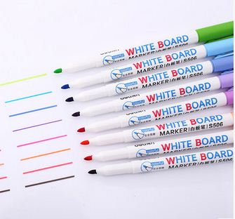 Hot Sale 8/10pcs Fine Colorful Whiteboard Marker Pen Dry Wipe Dry Erasable Drop