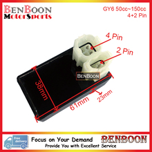 GY6 50cc 150cc A/C CDI BOX 4+2 Pin 4T Chinese Scooter Parts ATV Parts Znen Baotian Peace Taotao Icebear Romet Baja Free Shipping