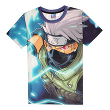 Chidori Kakashi Hatake Lightning 3D Print T-shirt Cotton Unisex Summer Tee Shirts Teen Loose Homme Tops Classic Anime Naruto