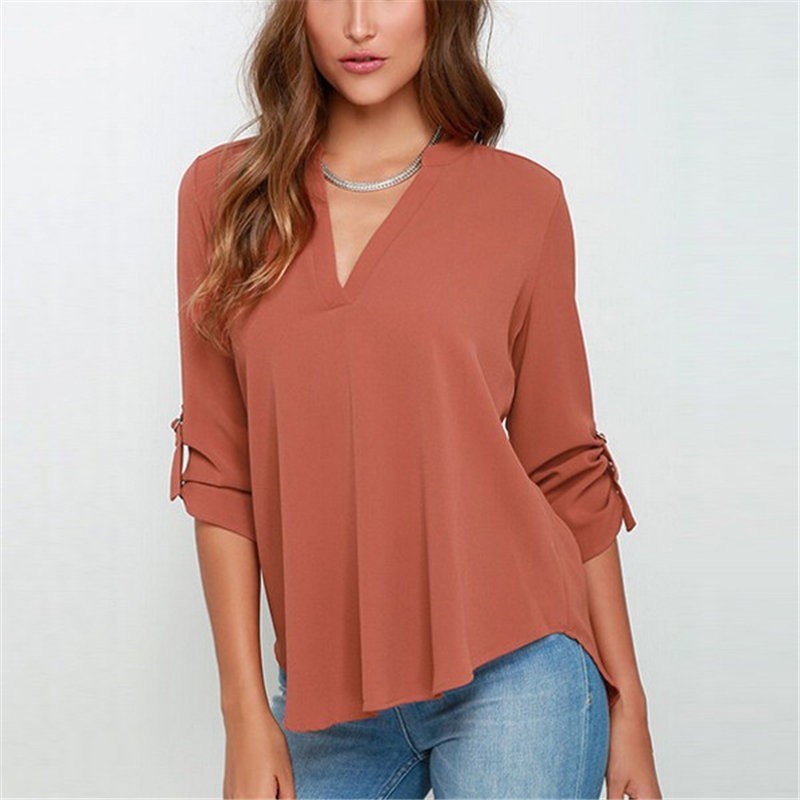 Zanzea-New-Blusas-Sexy-V-Neck-Chiffon-Women-Blouse-Casual-Long-Sleeve-OL-Style-Solid-Shirts