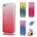 For Coque iPhone 5C Case Silicone Glitter Bling Back Cover iPhone 5C Transparent Edge Gradient Phone