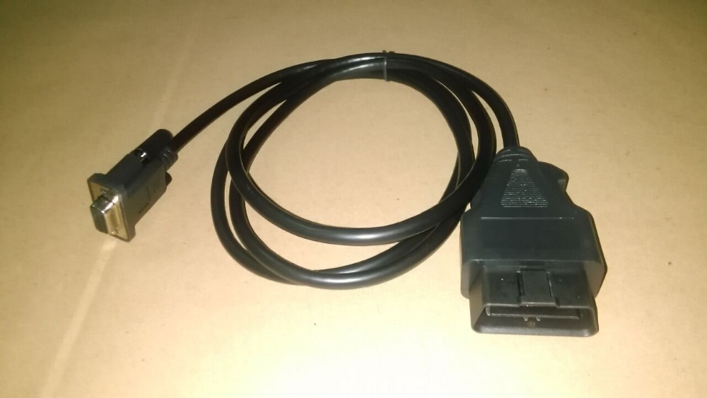 OBD2 Connector 16pin Plug To DB9 RS232 Serial Diagnostic Adapter Cable (1)