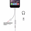 2IN1 For iPhone 7 7 Plus Connector Adapter Cable Metal 8 pin to 3 5mm Earphone