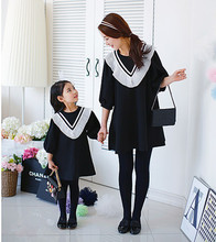 Family fitted 2016 summer new girls short-sleeved dress female high quality Slim Women yards casual party dress G
