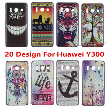 For Huawei Ascend Y300 Case Newest 3D Painted Relief Animal Tiger Sexy Girl UK/US Flag Fashion Design Hard Plastic Case Cover