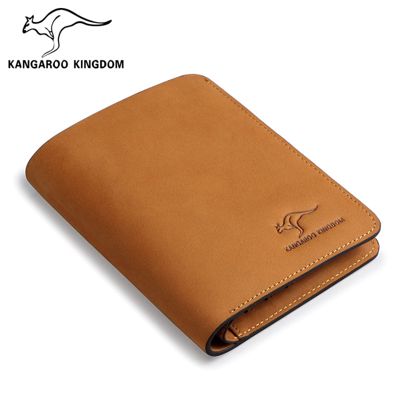 Kangaroo leather wallet wallet Korean retro retro matte genuine short wallet male