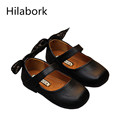 Hilabork 2017 spring and autumn new children s shoes non slip breathable HOOk LOOP bow girl