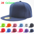 2016 Wholesale Fashion Casual Unisex Pure Color Flat Brim Hat Bone Hats Hip hop Cap Blank