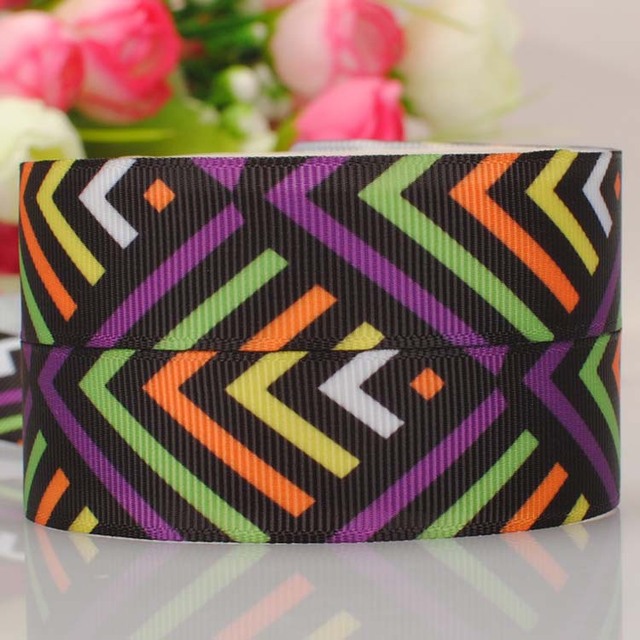 20Y 7/8"22mm new stripe pattern Halloween ribbon cartoon printed grosgrain ribbon DIY ployester ribbon