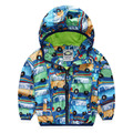 Baby Boys Jackets 2016 Autumn Hooded Printed Car Children Outerwear Coats Kids Windbreaker Waterproof Clothes 2