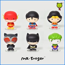 Mr.Froger DC Comics Justice League Batman Flash Wonder Woman Car ornaments 5cm Action Figure Q edition style Decoration gift